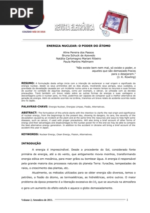 Energia Nuclear - O Poder Do Átomo