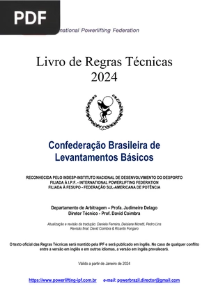 Livro De Regras Técnicas Da Federação Internacional De Powerlifting