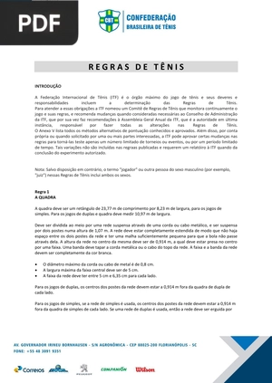 Regras De Tênis