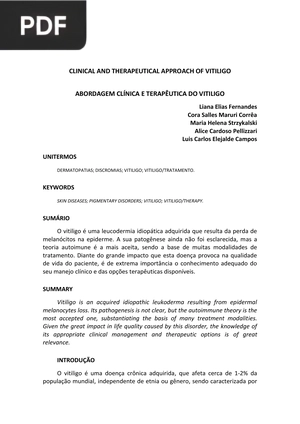 Abordagem Clínica e Terapêutica do Vitiligo