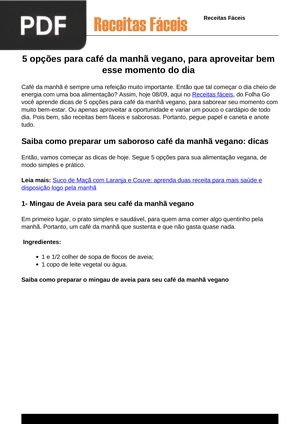 5 opções para café da manhã vegano, para aproveitar bem esse momento do dia (Artigo)