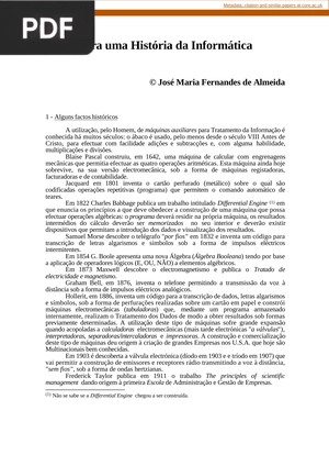 Para uma História da Informática