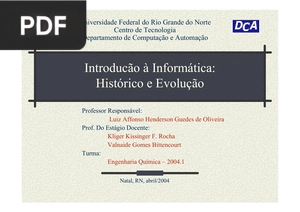 Introducão à Informática: Histórico e Evolução (Apresentação)