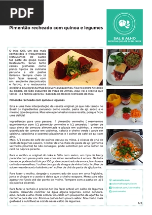 Pimentão recheado quinoa