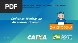 Cadernos Técnicos de Alvenarias Diversas (Apresentação)