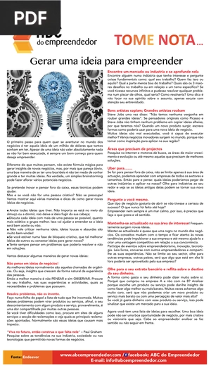 Gerar uma ideia para empreender