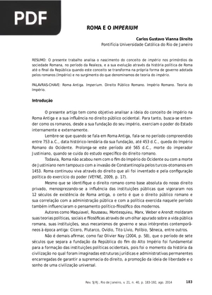 Roma e o imperium (Artigo)