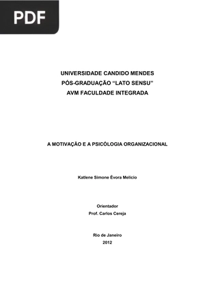 A motivação e a psicologia organizacional