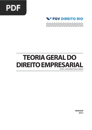 Teoria Geral do Direito Empresarial