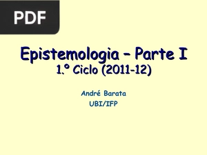 Epistemologia – Parte I (Apresentação)