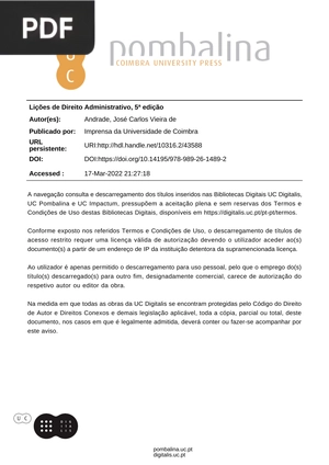 Lições de Direito Administrativo, 5ª edição