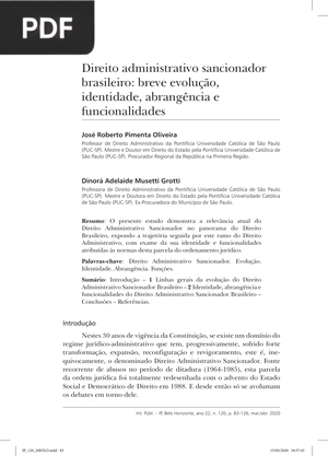 Direito administrativo sancionador brasileiro: breve evolução, identidade, abrangência e funcionalidades