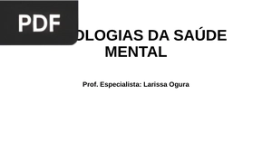 Patologías de saude mental (Apresentação)