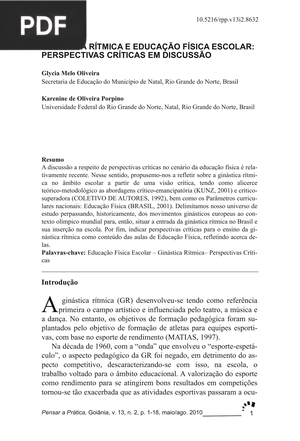 Ginástica Rítmica e Educação física escolar