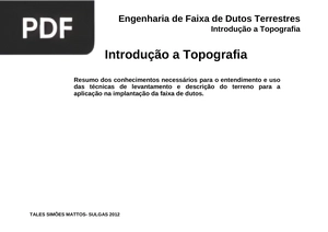 Introdução a Topografia (Apresentação)