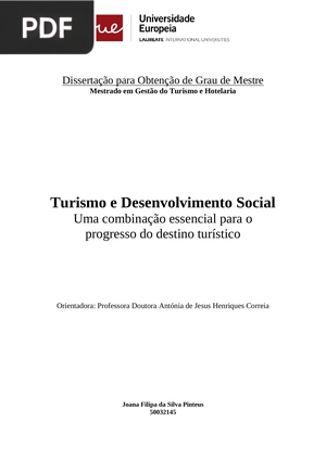 Turismo e Desenvolvimento Social