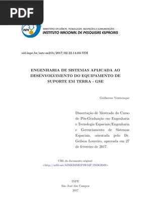 Engenharia de sistemas aplicada ao desenvolvimento do equipamento de suporte em terra - GSE