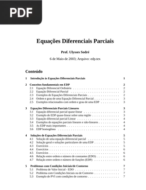 Equações Diferenciais Parciais
