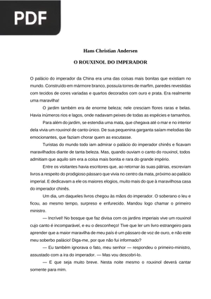 O Rouxinol e o Imperador da China