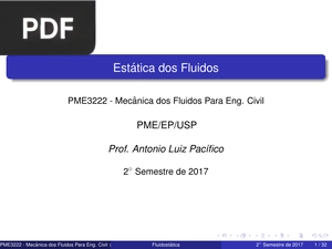 Estatica dos Fluidos (Apresentação)