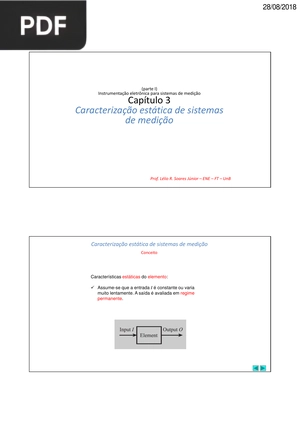 Caracterização estática de sistemas de medição (Apresentação)