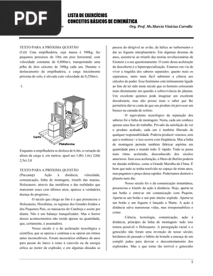 Lista de exercícios conceitos básicos de cinemática