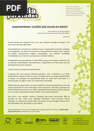 Esquizofrenia: Ilusões dos olhos da mente (Artigo)