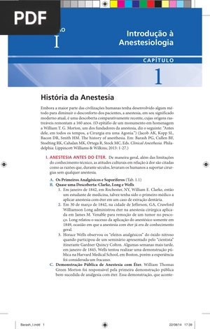Introdução à Anestesiologia (Artigo)