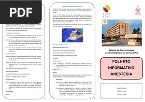 Folheto Informativo Anestesia (Artigo)