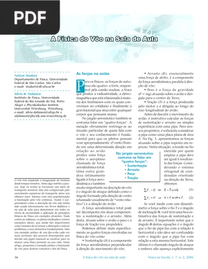 A física do vôo na sala de aula (Artigo)