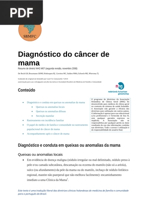 Diagnóstico do câncer de mama (Artigo)