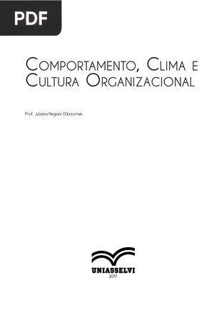 Comportamento, Clima e Cultura Organizacional