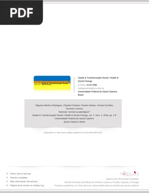 Estresse: normal ou patológico? (Artigo)