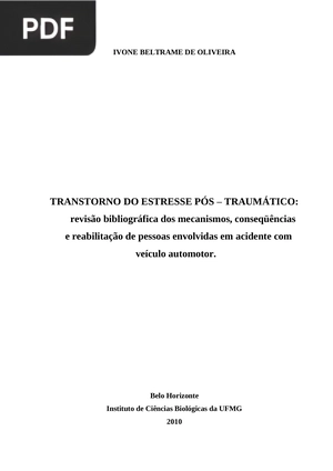 Transtorno do Estresse Pós - Traumático