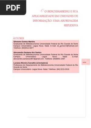 O Benchmarking e sua aplicabilidade em unidades de informação: Uma abordagem reflexiva