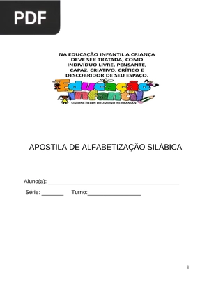 Apostila de alfabetização silábica