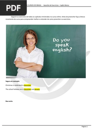 Apostila de Exercícios - Inglês