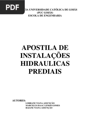 Apostila de Instalações Hidraulicas Prediais