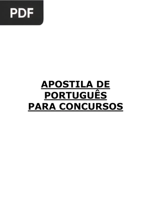 Apostila de Português para concursos
