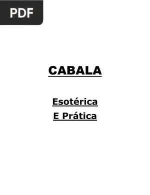Cabala. Esotérica e Prática