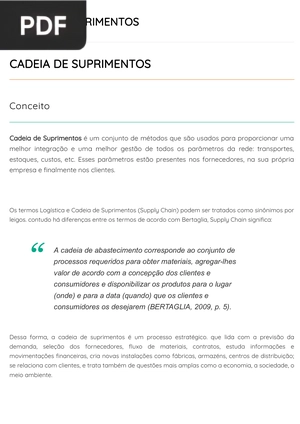 Cadeia de Suprimentos