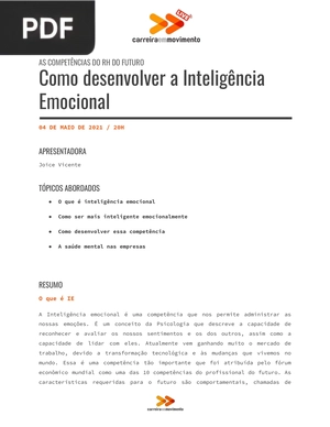 Como desenvolver a Inteligência Emocional