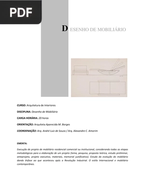 Desenho de Mobiliário