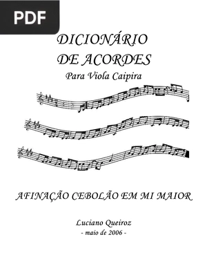 Dicionário de acordes para viola Caipira