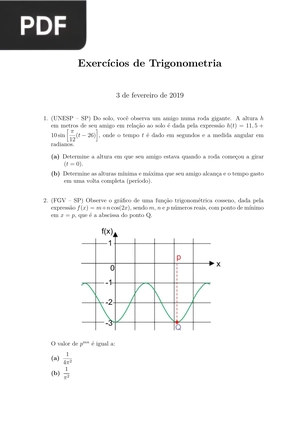Exercicios Trigonometria