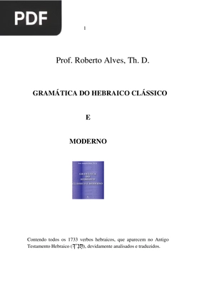 Gramática do Hebraico clássico e moderno
