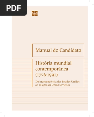 História mundial contemporânea (1776-1991)