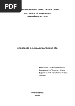 Introdução a clínica geriátrica do cão