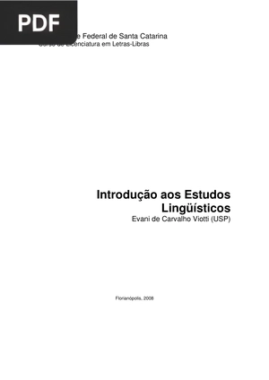 Introdução aos Estudos Lingüísticos