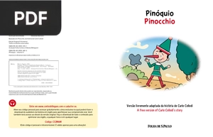 Livro em Inglês-Português Pinóquio